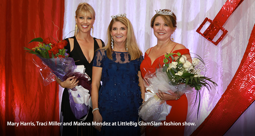 Mary Harris, Traci Miller and Malena Mendez at LittleBig GlamSlam fashion show.